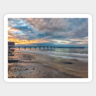 Saltburn Pier Sunset Sticker